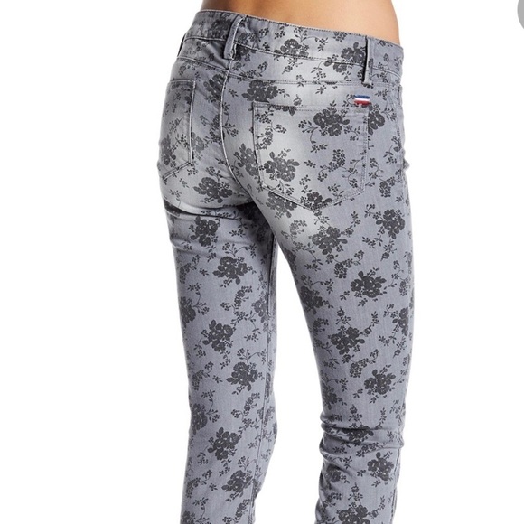 Etienne Marcel Gray Floral Print Skinny Je… - Picture 3 of 6